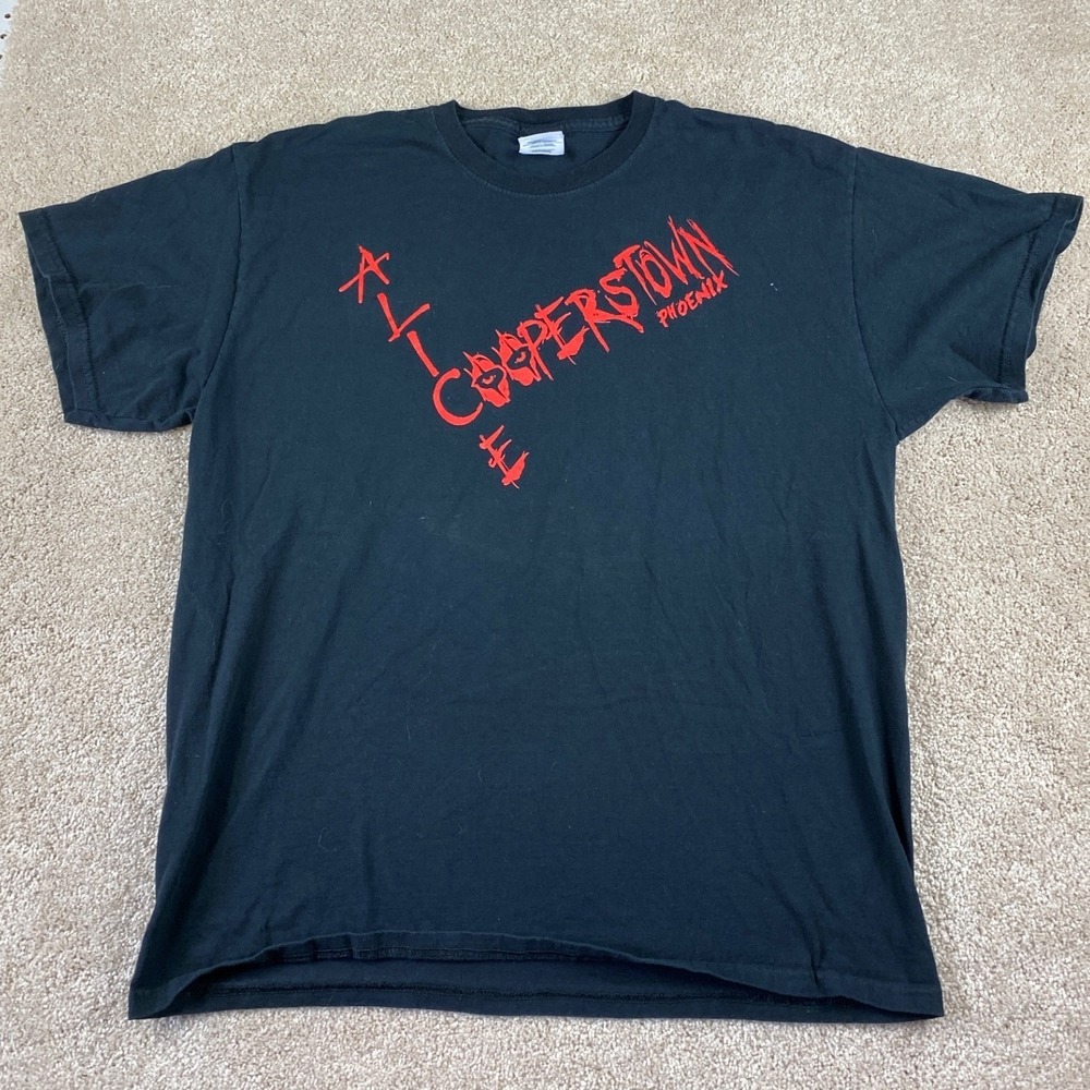 Alice Cooper Cooperstown Phoenix Welcome 2 My Nightmare Black Graphic Tee XL